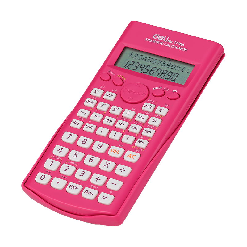 Máy tính kỹ thuật Deli 1710 Scientific Calculator 10+2 Digits Giao màu ngẫu nhiên