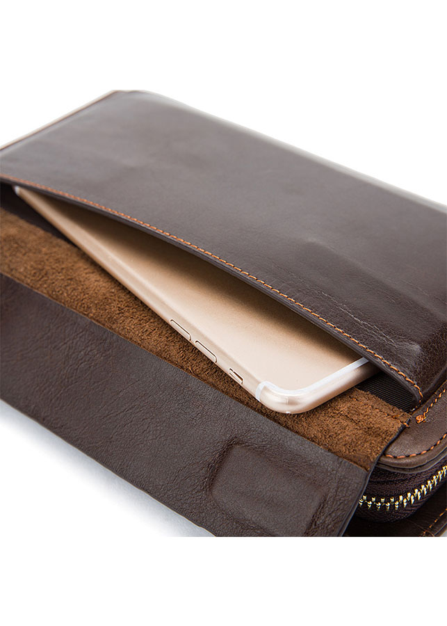 Clutch da thật - Ví cấm tay nam da bò BHM9069B