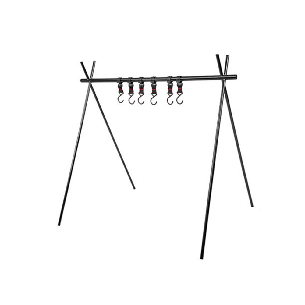 Outdoor Tent Camping Aluminum Portable Tripod Folding Shelf Tourist Drying Rack Camping Hanger
