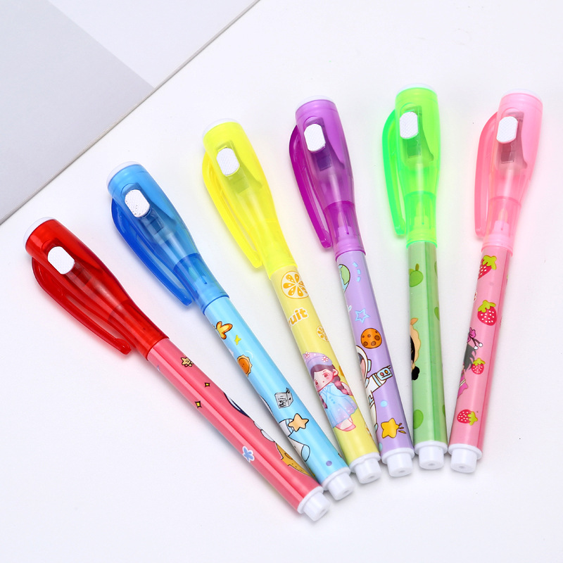 Set 10 Cây Bút Mực Tàng Hình Có Đèn UV – Bút Viết Bí Mật Cho Bé, Hiện Chữ Khi Chiếu Đèn