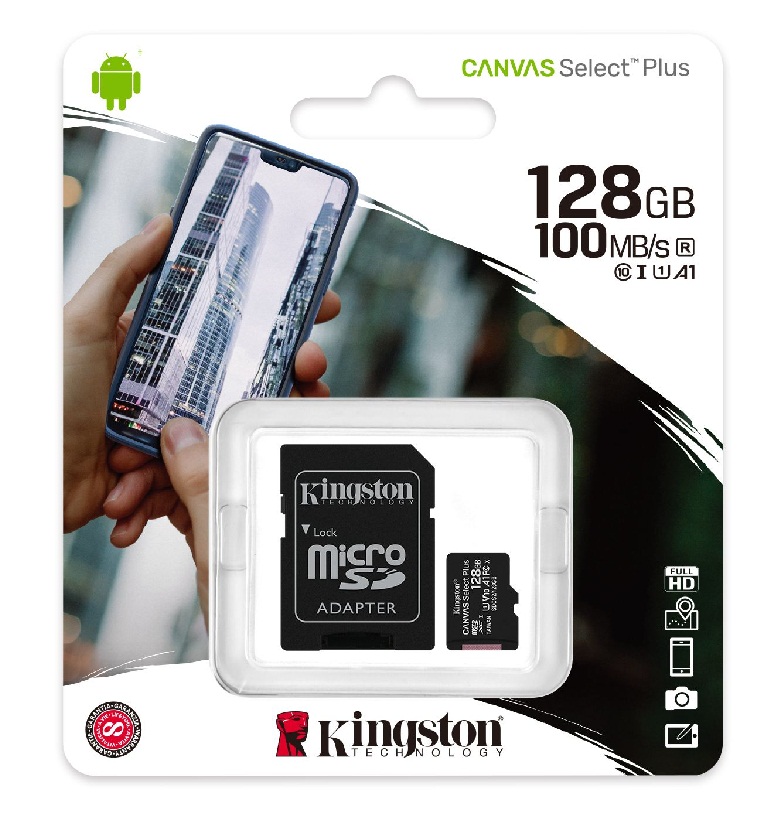 Thẻ nhớ microSDXC Kingston Canvas Select Plus 100mb - 128GB - hàng nhập khẩu