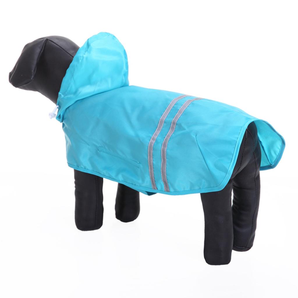 Dog Cat Raincoat Waterproof - Pet Puppy Outdoor Hooded Rain Coat Jacket Clothes Reflective