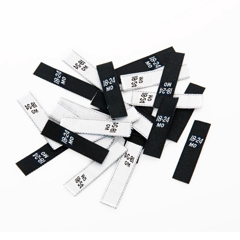 Baby Size label_Tem_nhãn dệt_nhãn mác quần áo_50pcs