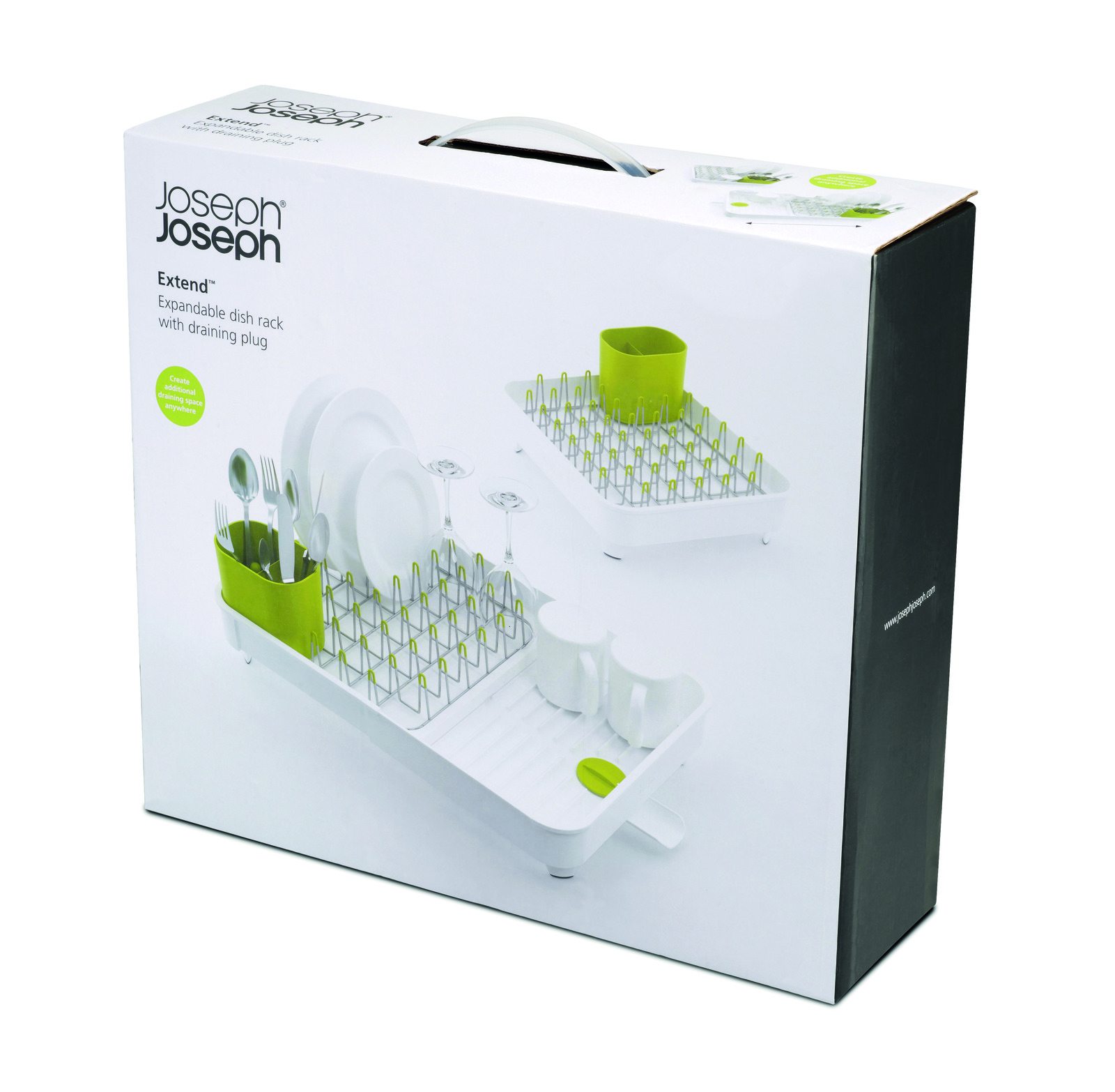 Joseph Joseph - Kệ để chén đĩa cao cấp Extend Expandable Dish Drainer White 850710