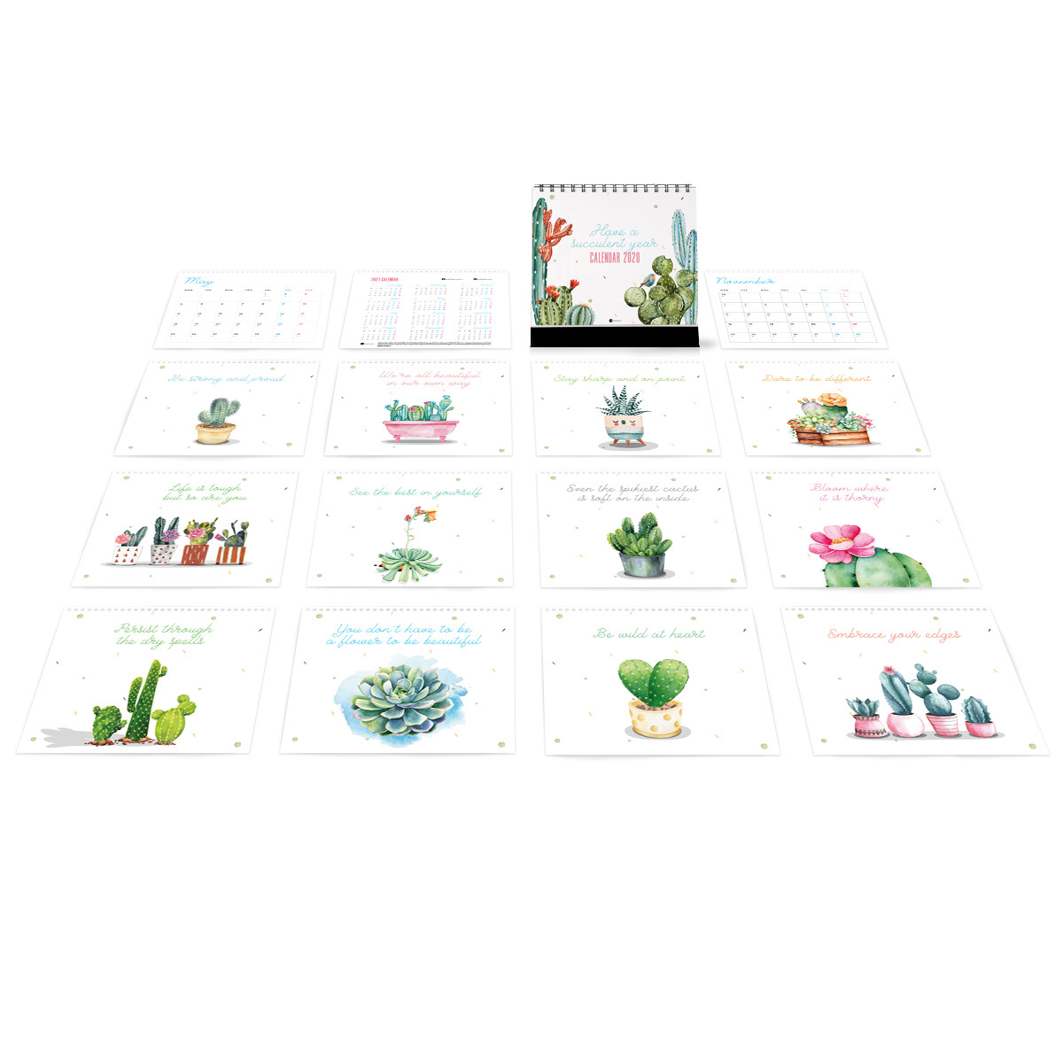 Lịch bàn SDstationery 2020 HAVE A SUCCULENT YEAR (xương rồng)