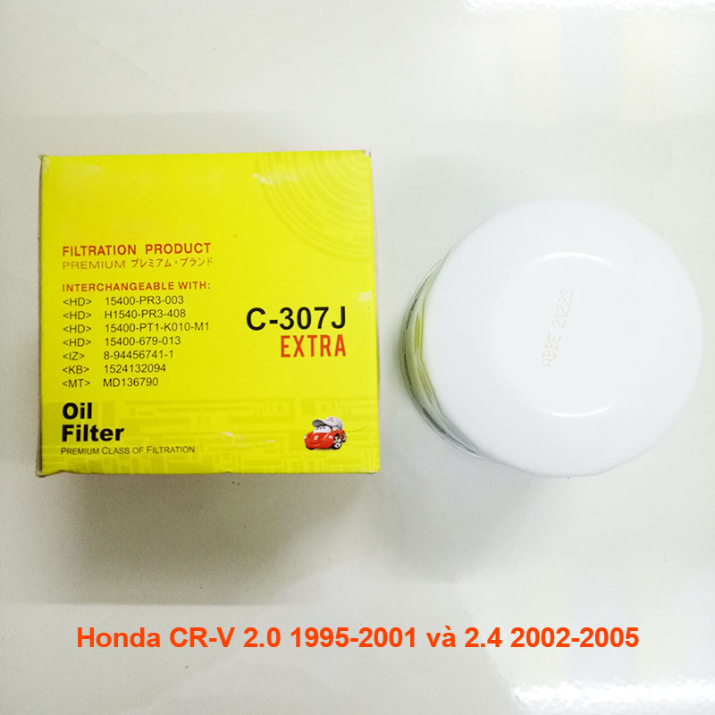 Lọc nhớt C307J-4 dùng cho Honda CR-V 2.0 1995-2001 và 2.4 2002-2005 15400-PCX-004