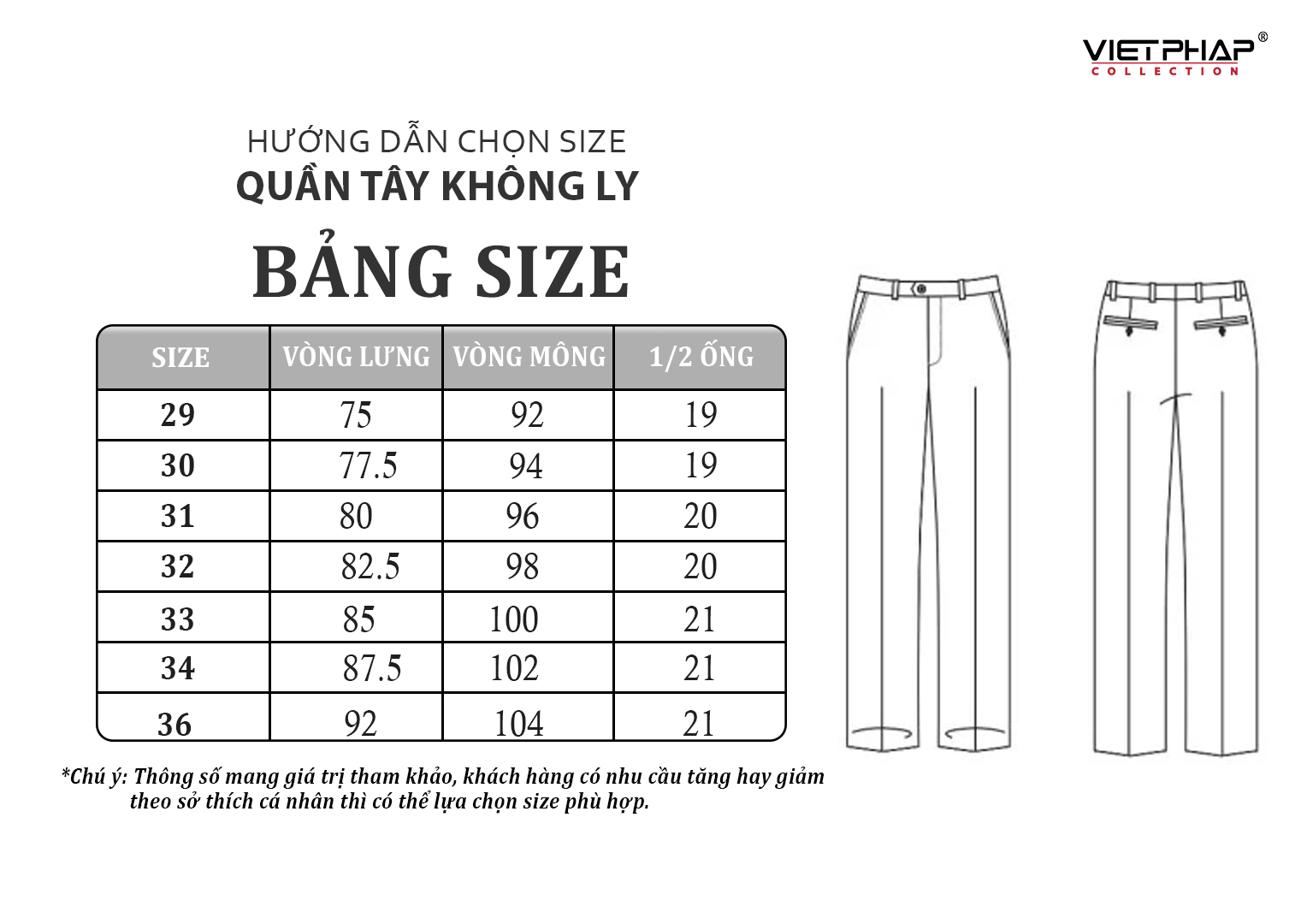 Quần Tây Nam Không Ly VIỆT PHÁP / Chất liệu Cao Cấp Chống Nhăn, Độ Bền Cao 2347