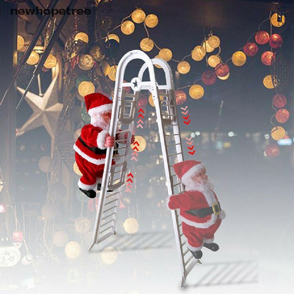TẶNG PIN Đồ chơi ông già NOEL leo thang gập quà tặng giáng sinh hoặc phụ kiện trang trí Noel ngày lễ giáng sinh