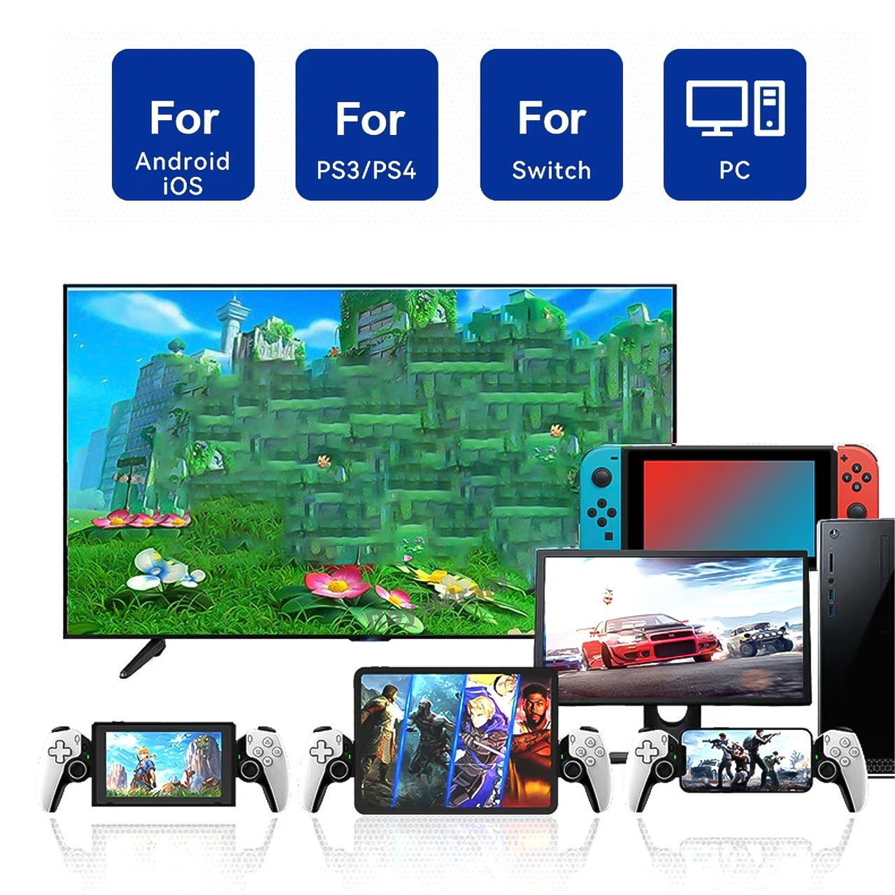 Tay Cầm Chơi Game Vinetteam BSP-D9 Hỗ Trợ Đa Nền Tảng Điện Thoại ANDROID / IOS / PC / PS4 - hàng chính hãng