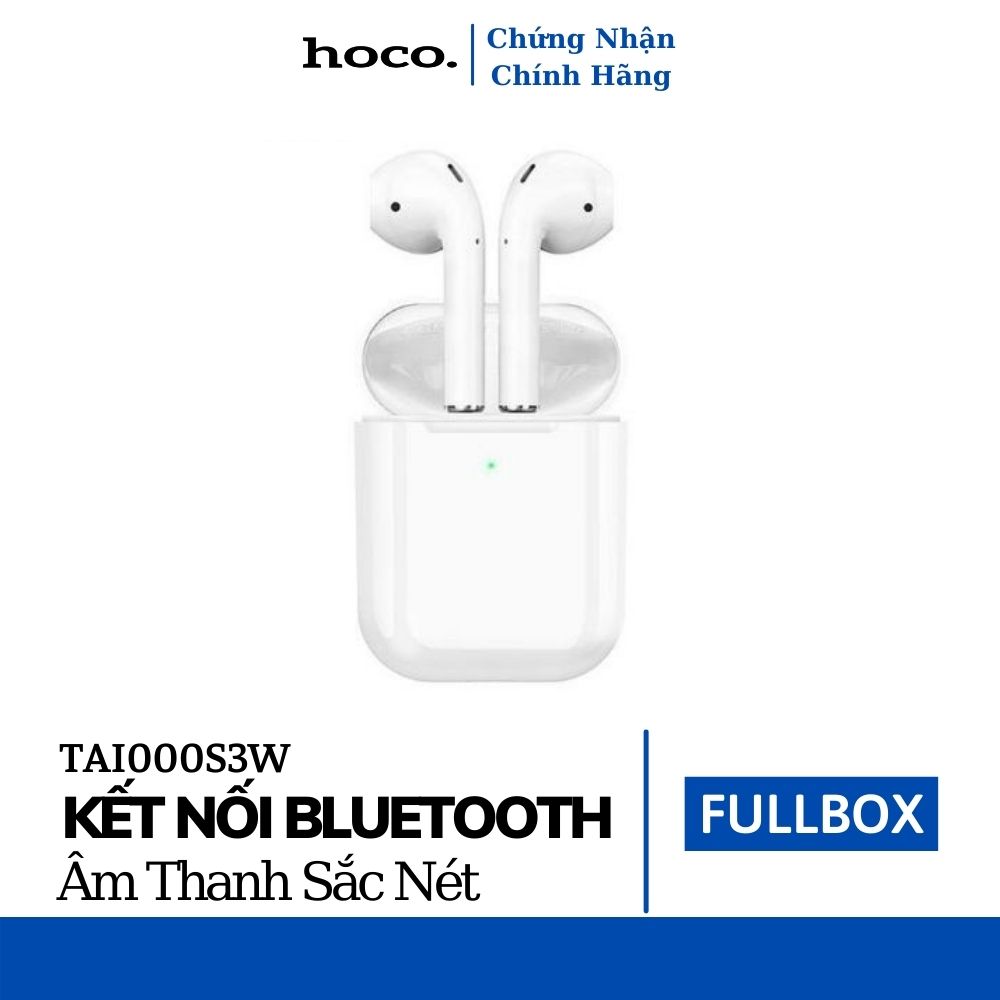 Tai nghe bluetooth không dây TWS Hoco CES3 V5.0, định vị, đổi tên, chạm cảm ứng, cửa sổ kết nối – Tai nghe không dây thiết kế nhỏ gọn, tiện lợi - Hàng chính hãng – TAI000S3W