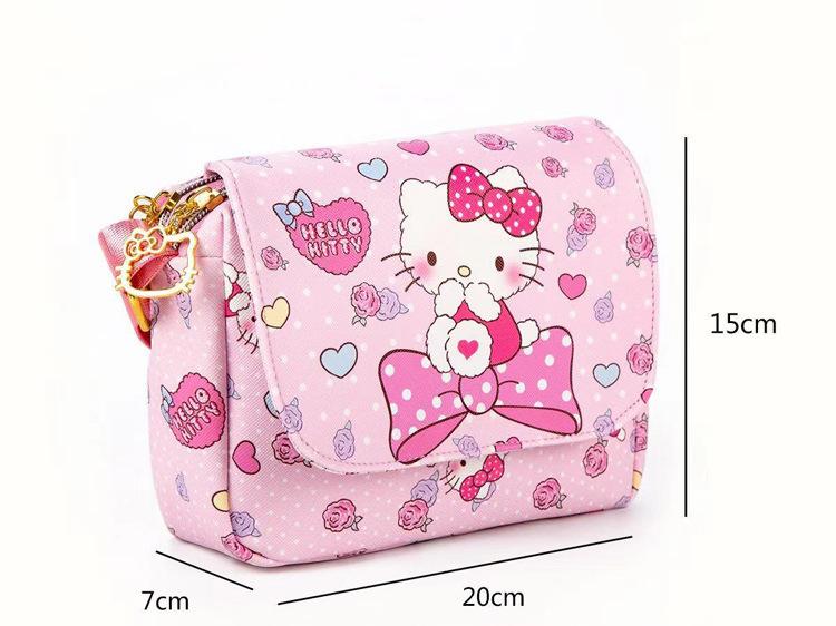 Hoạt Hình Túi Xách Thời Trang Mới Hello Kitty Túi Nữ Da Đeo Chéo Túi Đeo Vai Cinnamoroll Dây Kéo Túi Đựng Điện Thoại