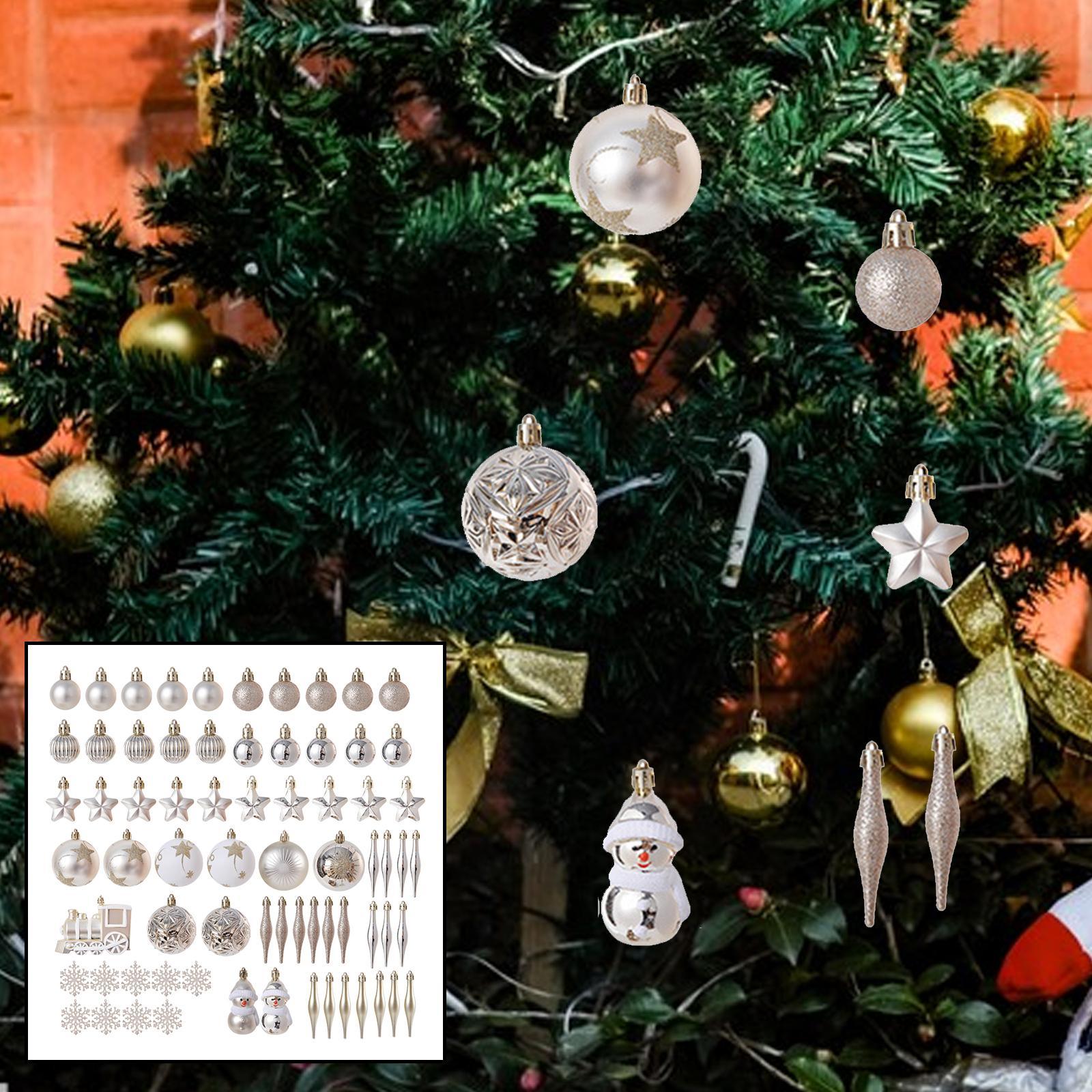70 Pieces Christmas Ball Ornaments for Festive Photo Prop Party Supplies