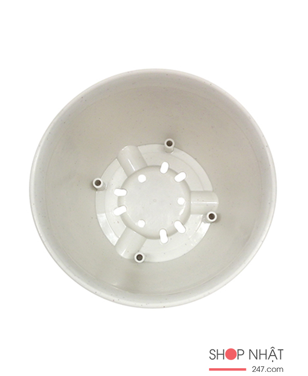 Chậu hoa tròn màu trắng 21cm nội địa Nhật Bản
