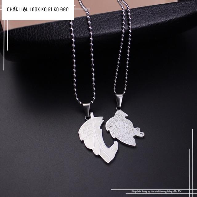 Dây chuyền cặp đôi chiếc lá TC02