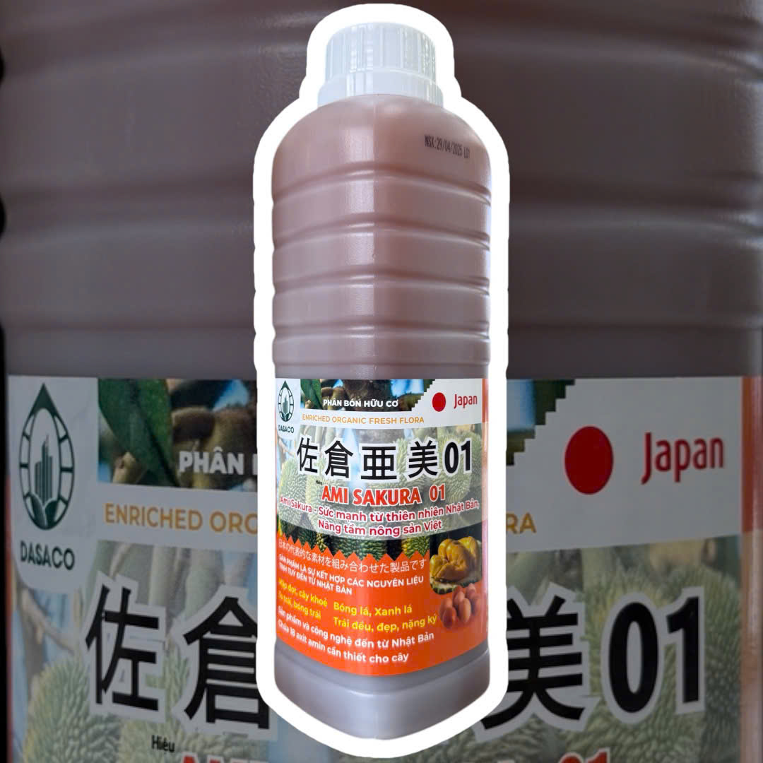Phân Bón Lỏng Ami Sakura – Hữu Cơ Cho Cây Ăn Trái: Mập Đọt, Trái Bóng, Trái To, Trái Đều,...