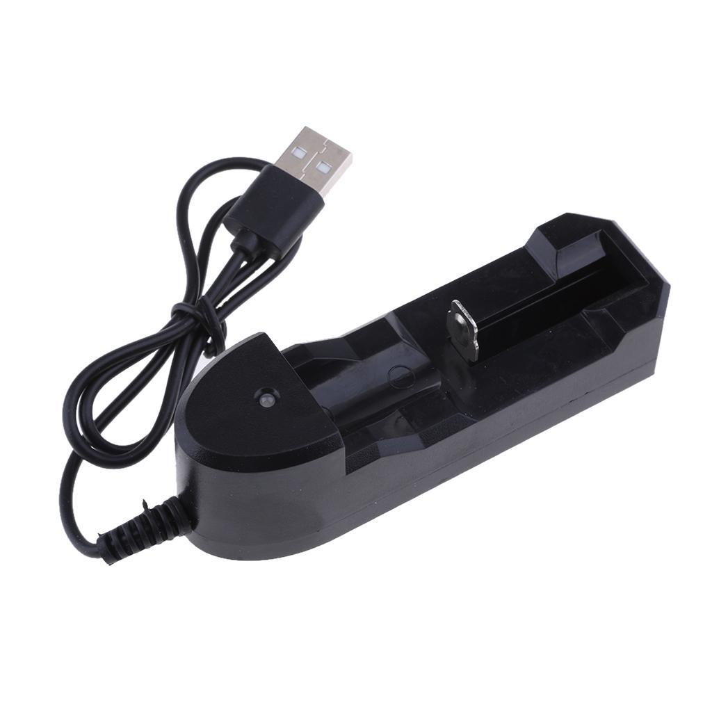 Premium Battery Charger For 18650 Lithium Rechargeable Batteries USB Cable