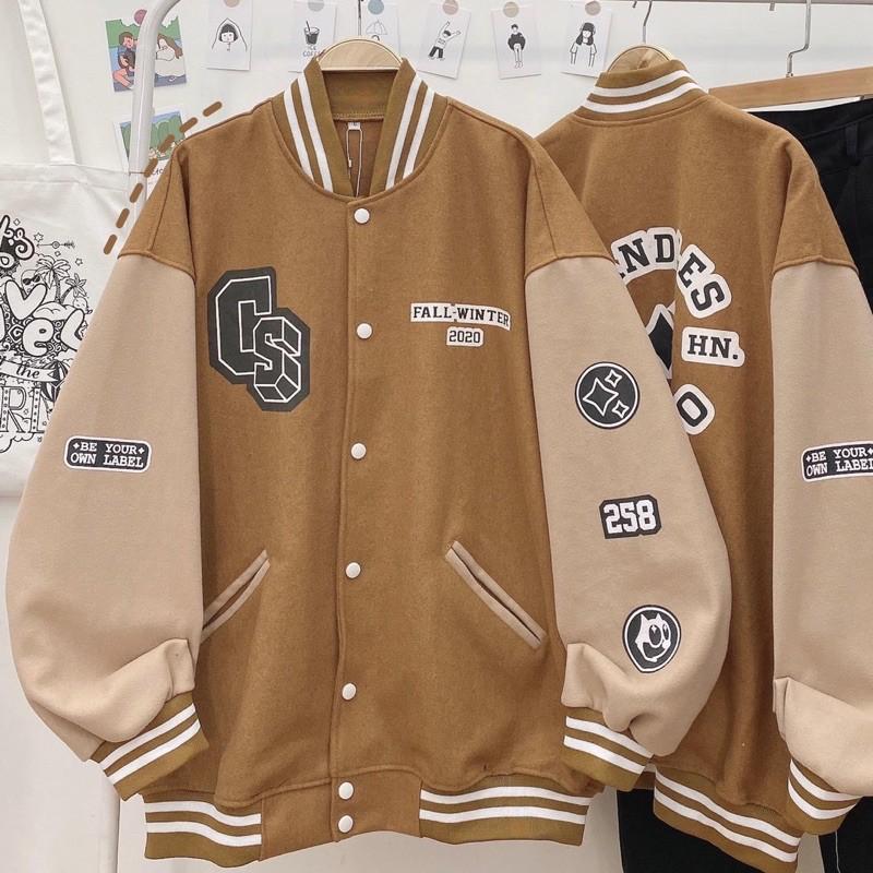 Áo bomber 2020 nâu ảnh thật unisex
