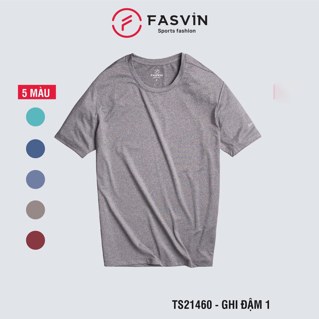 Áo thun thể thao nam Fasvin TS21460.HN chất vải poly mềm mại co giãn tốt