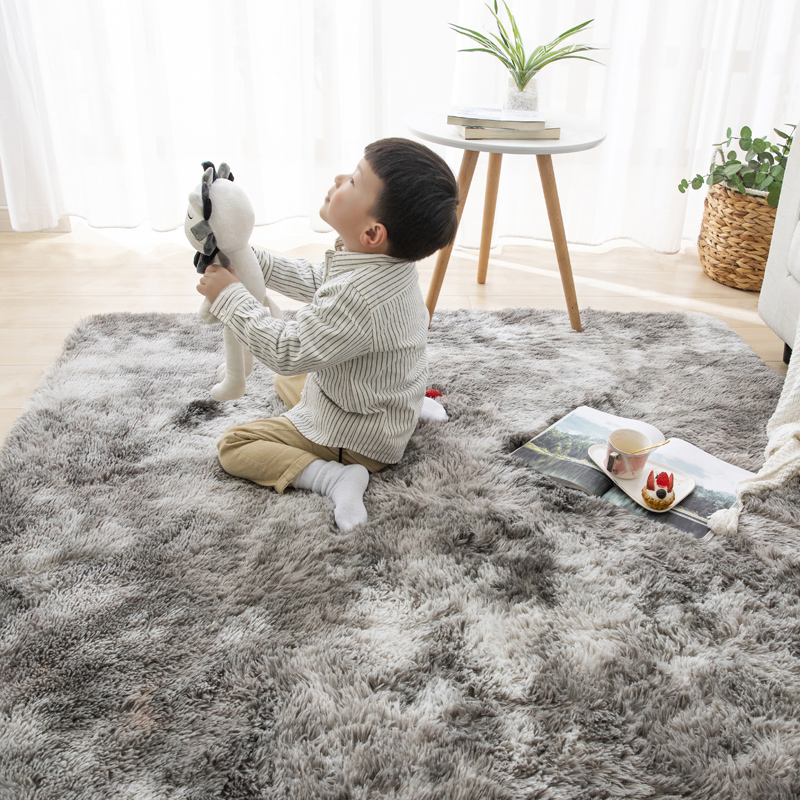 Thảm lông trải sàn phòng khách loang màu A phong cách Tây Âu - kích thước 1m6 x 2m