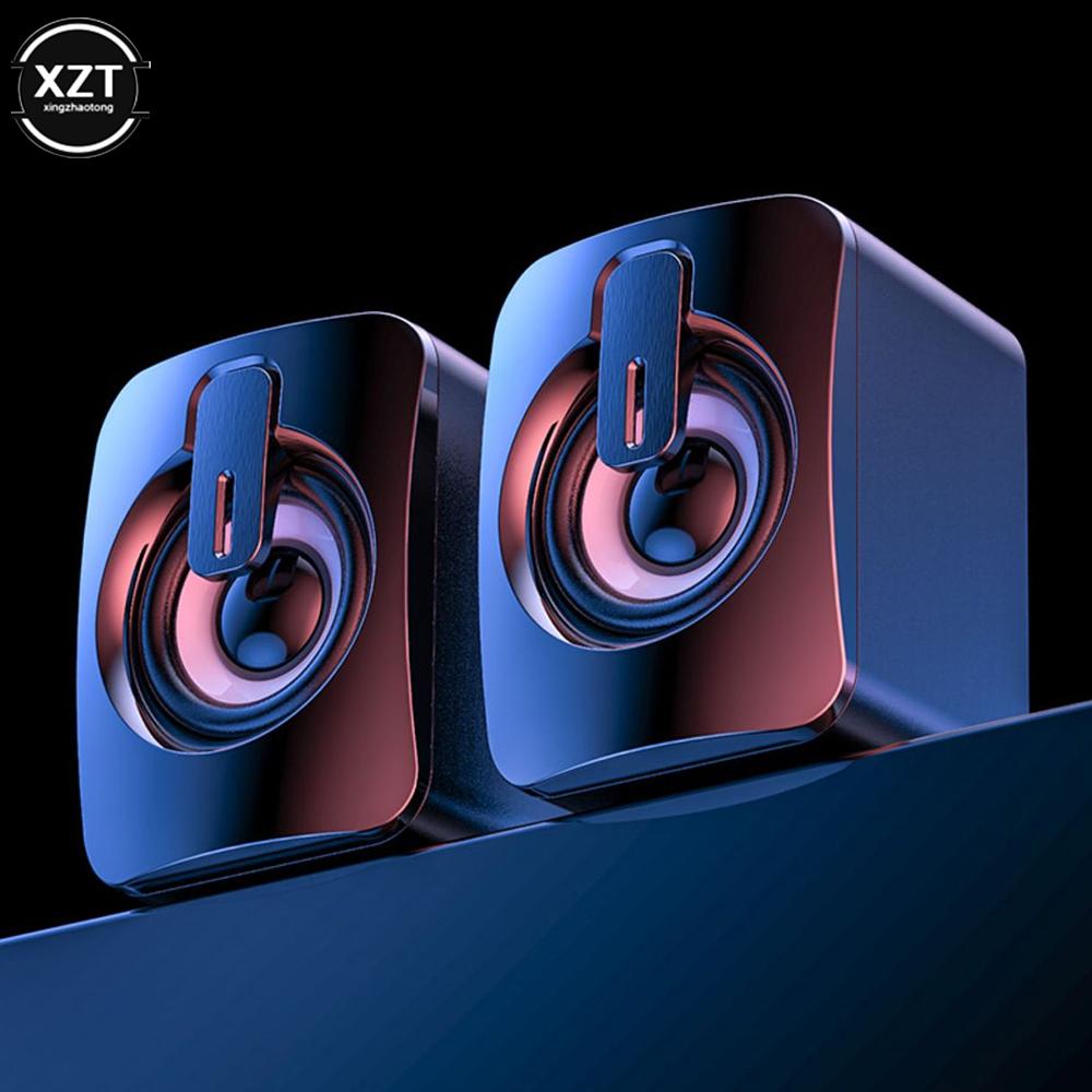 1 Cặp Loa Máy Tính Máy Tính Hộp Âm Thanh Cho Máy Tính HIFI Micro Stereo Có Dây USB Có Đèn LED Cho Máy Tính Màu Sắc: Đen-Không Phát Sáng