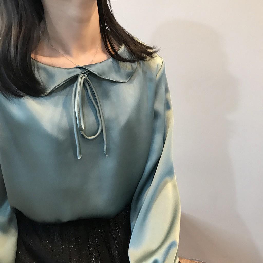 ÁO SƠ MI CỔ LÁ SEN TAY BO CÁCH ĐIỆU