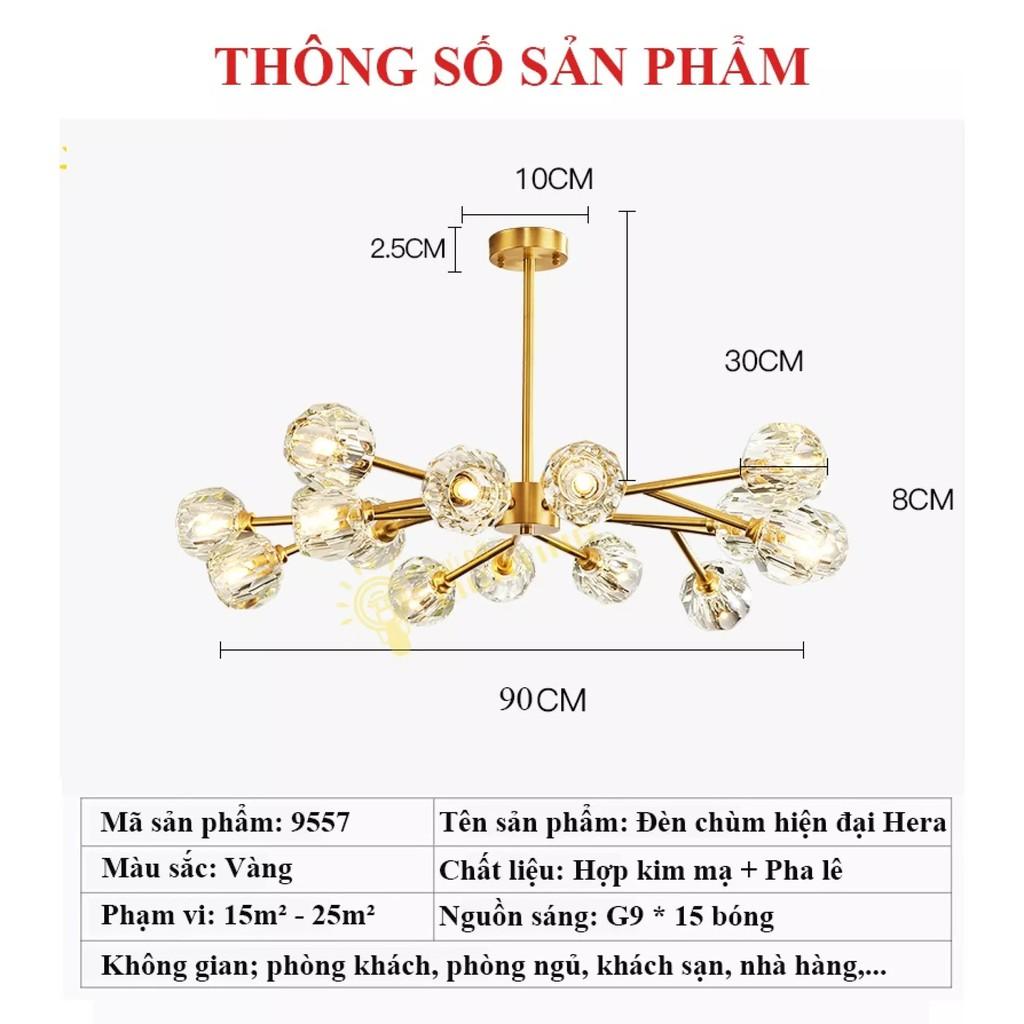 Đèn Chùm Trang Trí Phòng Khách, Đèn Chùm 15 Bóng _ Tặng Kèm Bóng Đèn