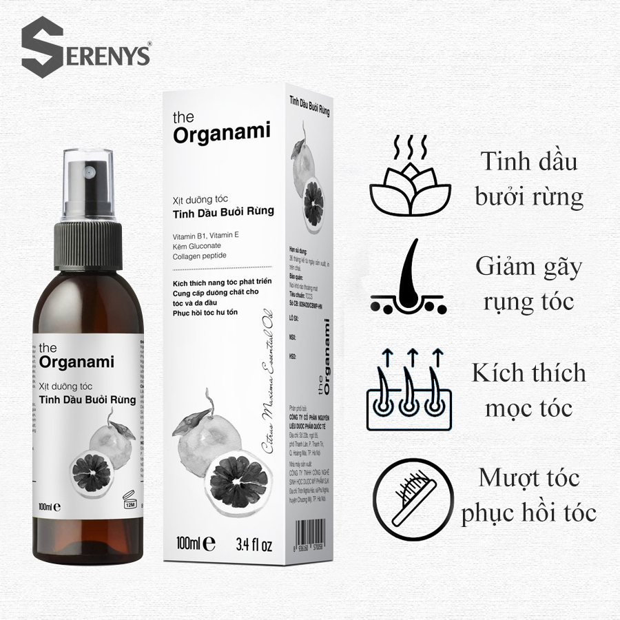 Xịt dưỡng tóc Serenys Tinh dầu bưởi rừng