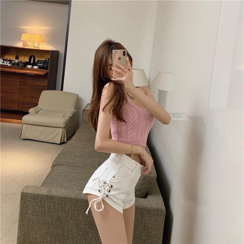 Quần đùi kaki đan dây hai bên sexy tôn vòng 3