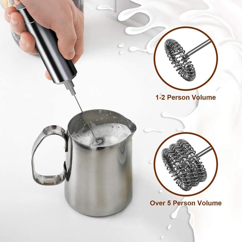 Bọt Sữa Cầm Tay 3 Lớp Của Máy Đánh Trứng Chạy Pin Điện Máy Tạo Bọt Cà Phê, Latte, sô Cô La Nóng