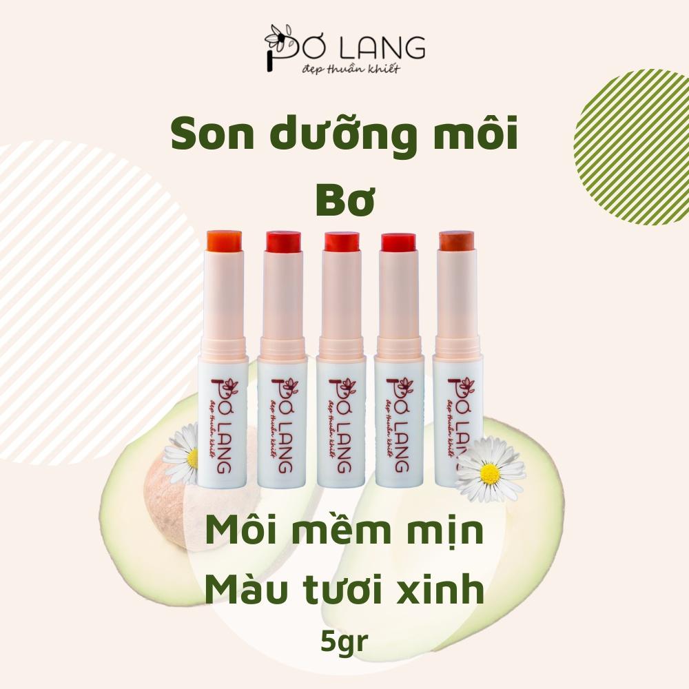 Son dưỡng môi dầu bơ có màu giảm khô môi dưỡng hồng môi từ trái Bơ Pơ Lang thỏi 5gam