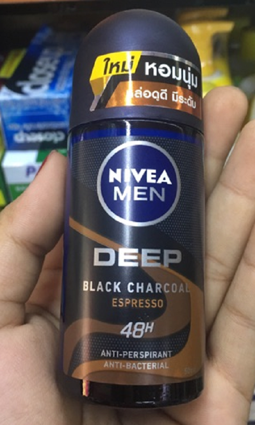 Lăn ngăn mùi Nivea Men Deep Black Charcoal Hương Espresso 50ml