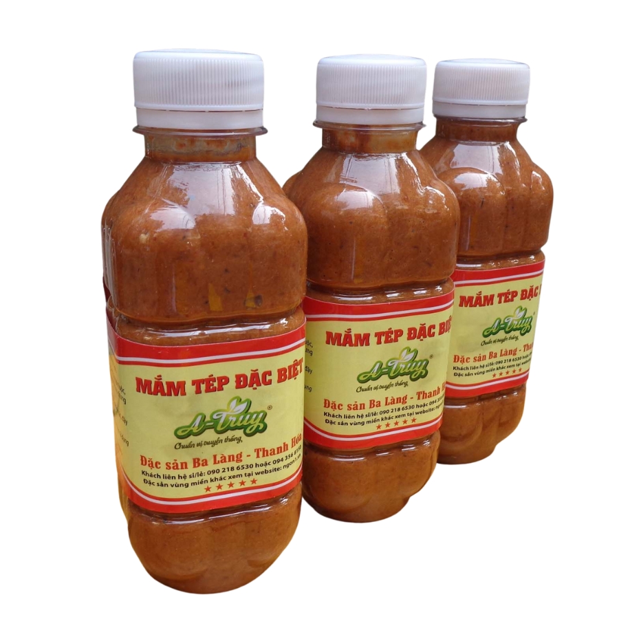 Combo 3 chai mắm tép đặc biệt chưng thịt đặc sản Ba làng - Thanh Hóa (3 chai 300g) (nhãn hiệu A-Truy)