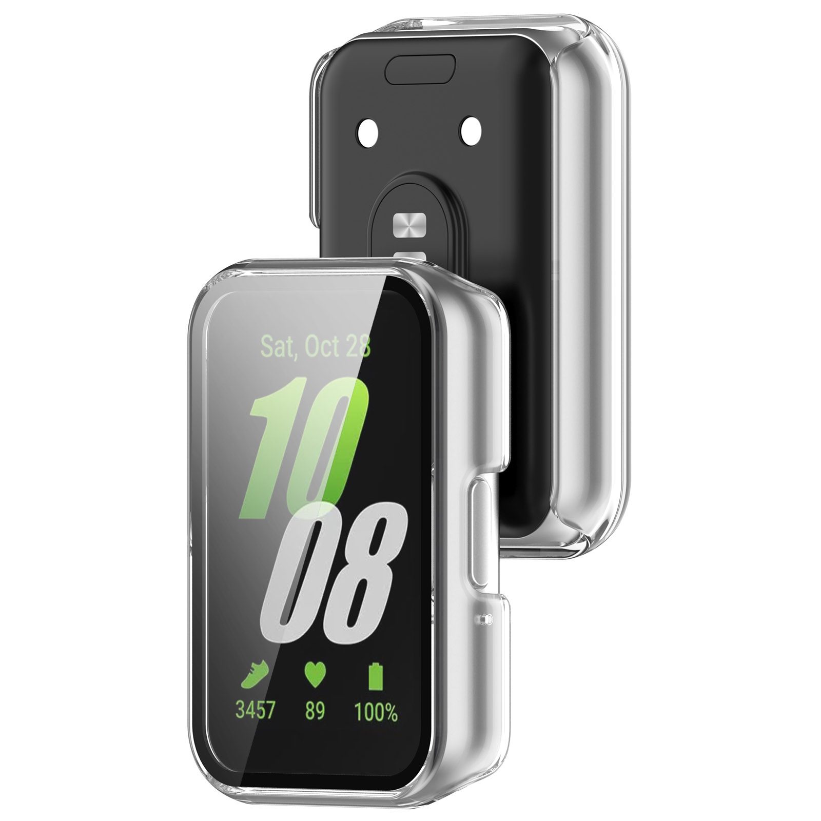 Ốp Case PC Mặt Kính Cường Lực chống va đập cho Samsung Galaxy Fit 3 - Hàng Nhập Khẩu