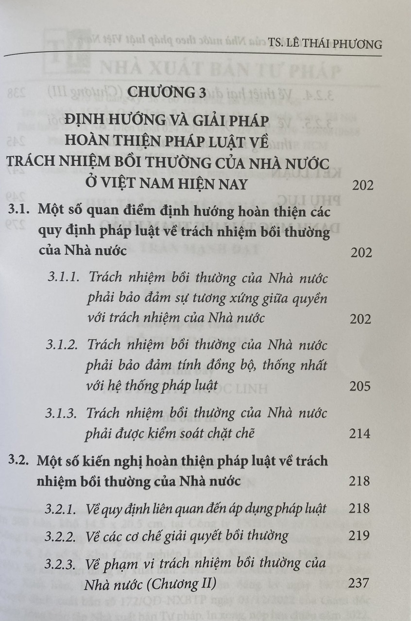 Trách nhiệm bồi thường của Nhà nước theo pháp luật Việt Nam