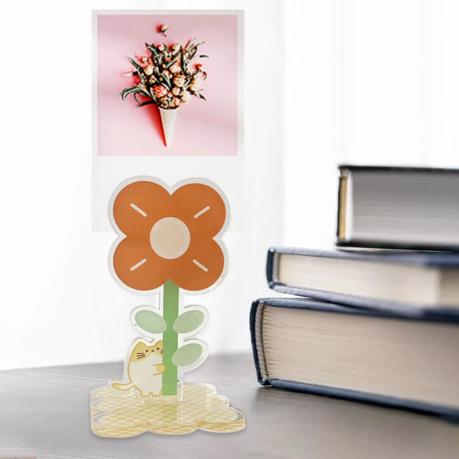 Table Photo Holder Stand Acrylic Flower Table Number Holder Memo Clip Holder