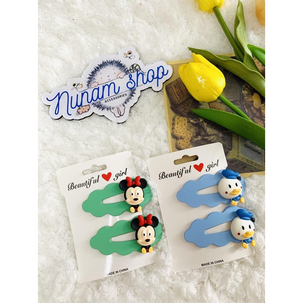 Set 2 - Kẹp tóc sơn mịn hoạt hình siêu yêu - nunam shop