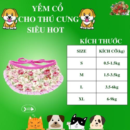 Yếm cổ cho thú cưng họa tiết siêu hot