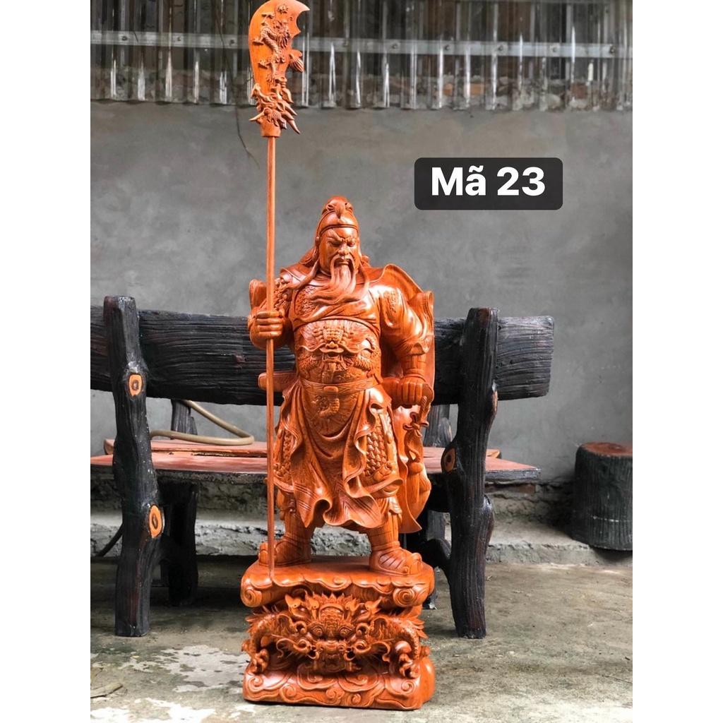 Tượng Quan công gỗ hương đá liền khối 20 -30-40