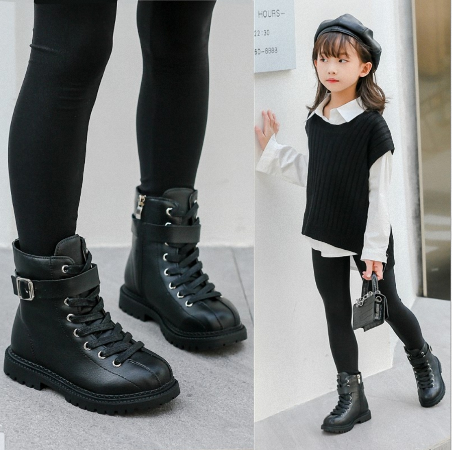 Giày Boot cho bé gái phong cách sành điệu size  từ 3 - 13 tuổi - GBT90