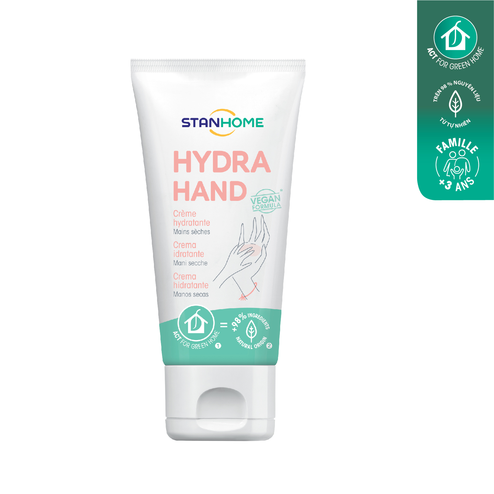 Kem dưỡng ẩm hàng ngày cho da tay, phù hợp với mọi loại da và da nhạy cảm Stanhome Hydra hand 50ml