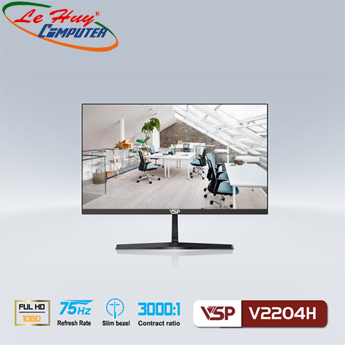 Màn hình LCD 22&quot; VSP V2204H FullHD 75Hz VA - Hàng Chính Hãng