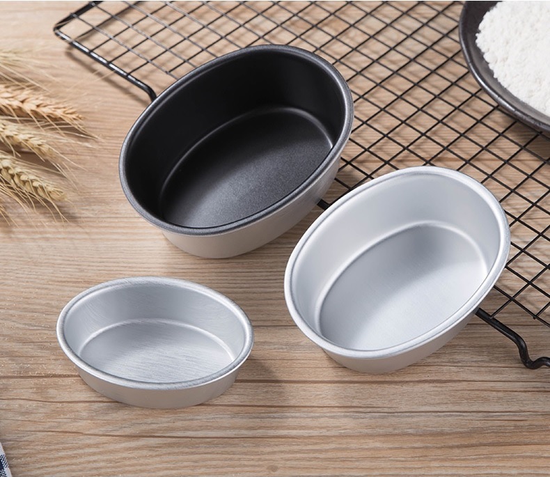 Khuôn nướng bánh kiểu dáng Oval nhôm đúc