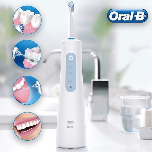 Máy Tăm Nước Cầm Tay Không Dây Oral-B AquaCare 4 Braun Loại Bỏ 99% Vi Khuẩn, Mảng Bám, Giữ Khỏe Nướu, Bảo Vệ Răng, Nhập Đức, Hàng Chính Hãng