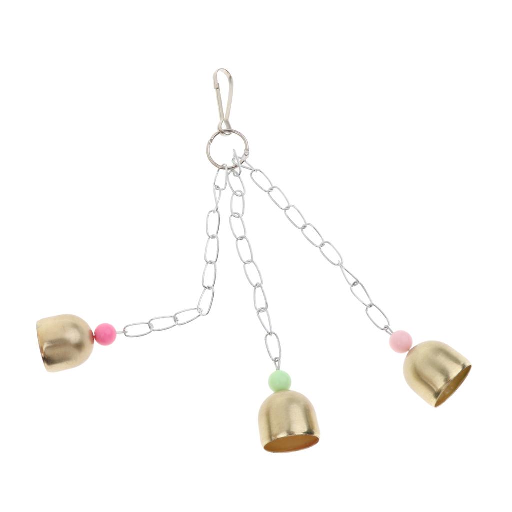 Bird Swing Toys with 3-Bells Parrot Cage Hammock Ladder Hanging Chewing Toy