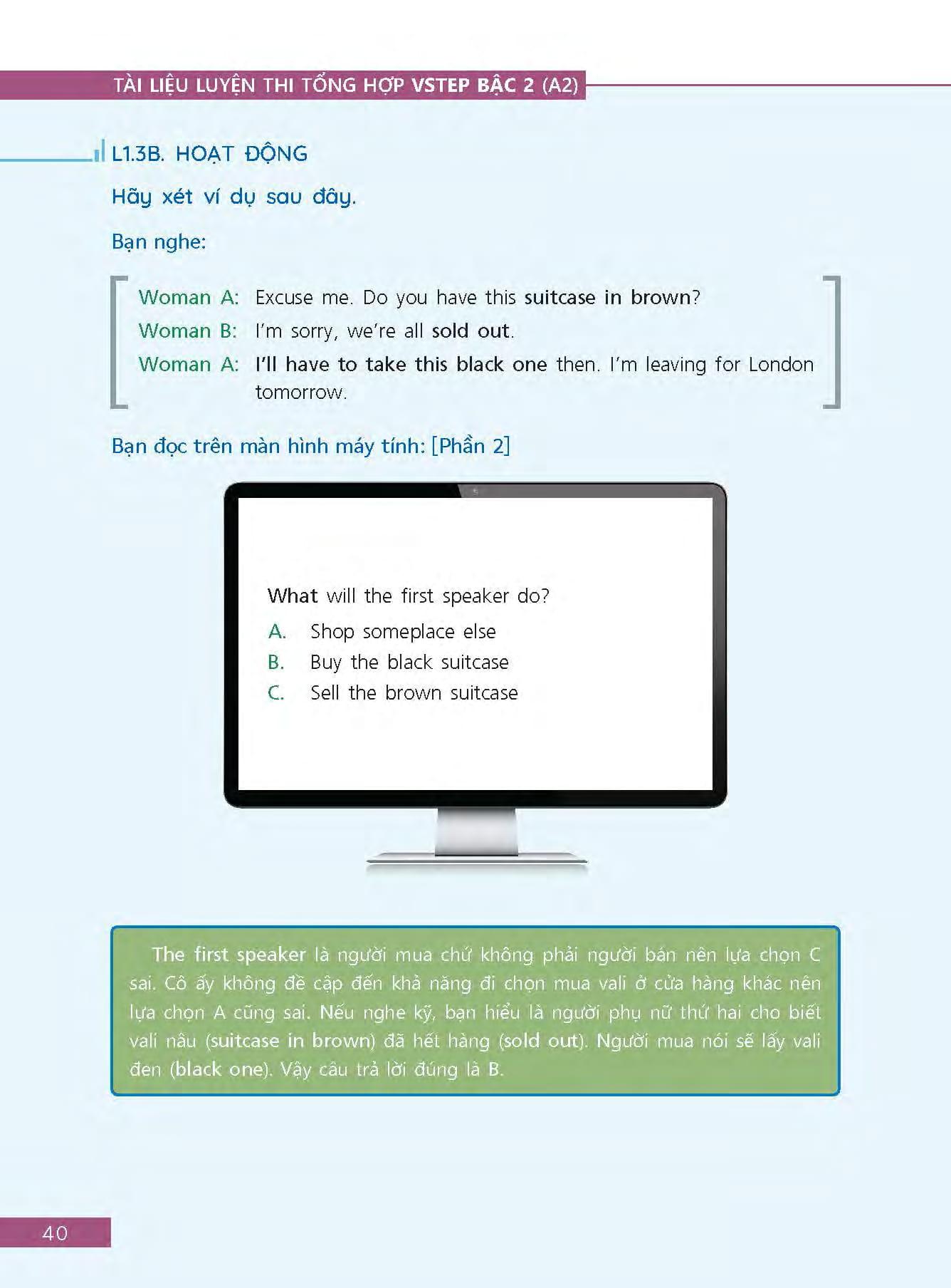 Sách Tài Liệu Luyện Thi Tổng Hợp VSTEP Bậc 2 (A2) - Khung Năng Lực Ngoại Ngữ Sáu Bậc Dùng Cho Việt Nam