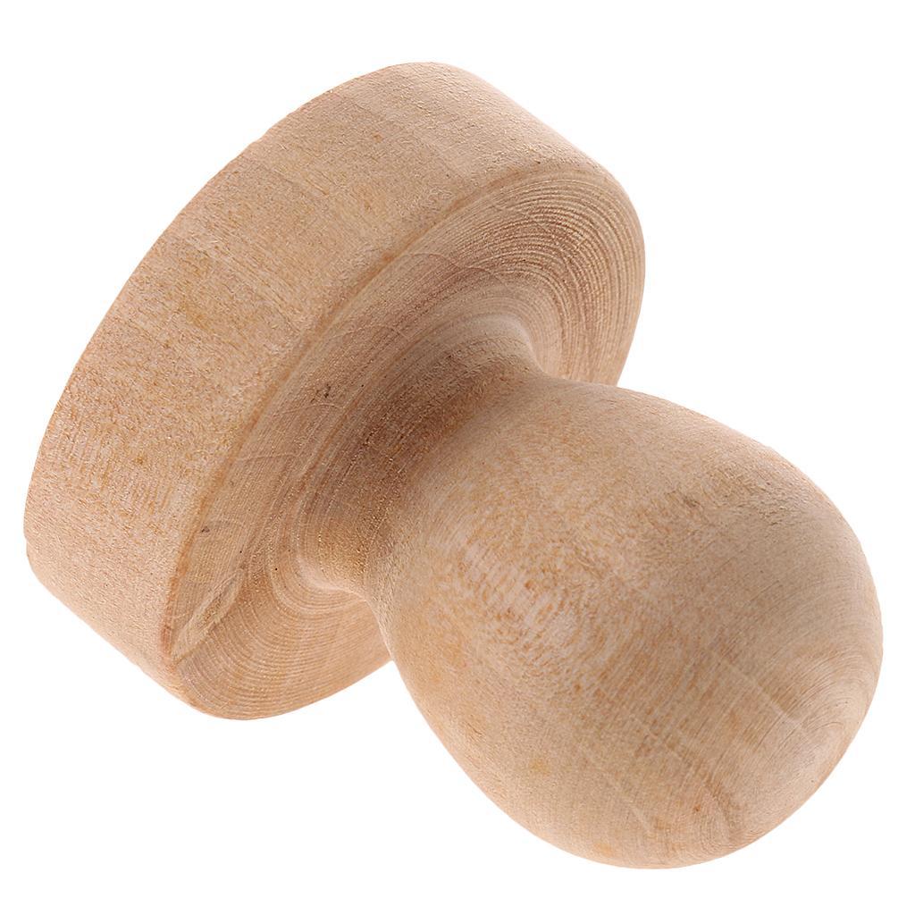 2X Handmade Polish Rubber-stamp Handle Wood Craft DIY Stamp Accessories 3.8CM