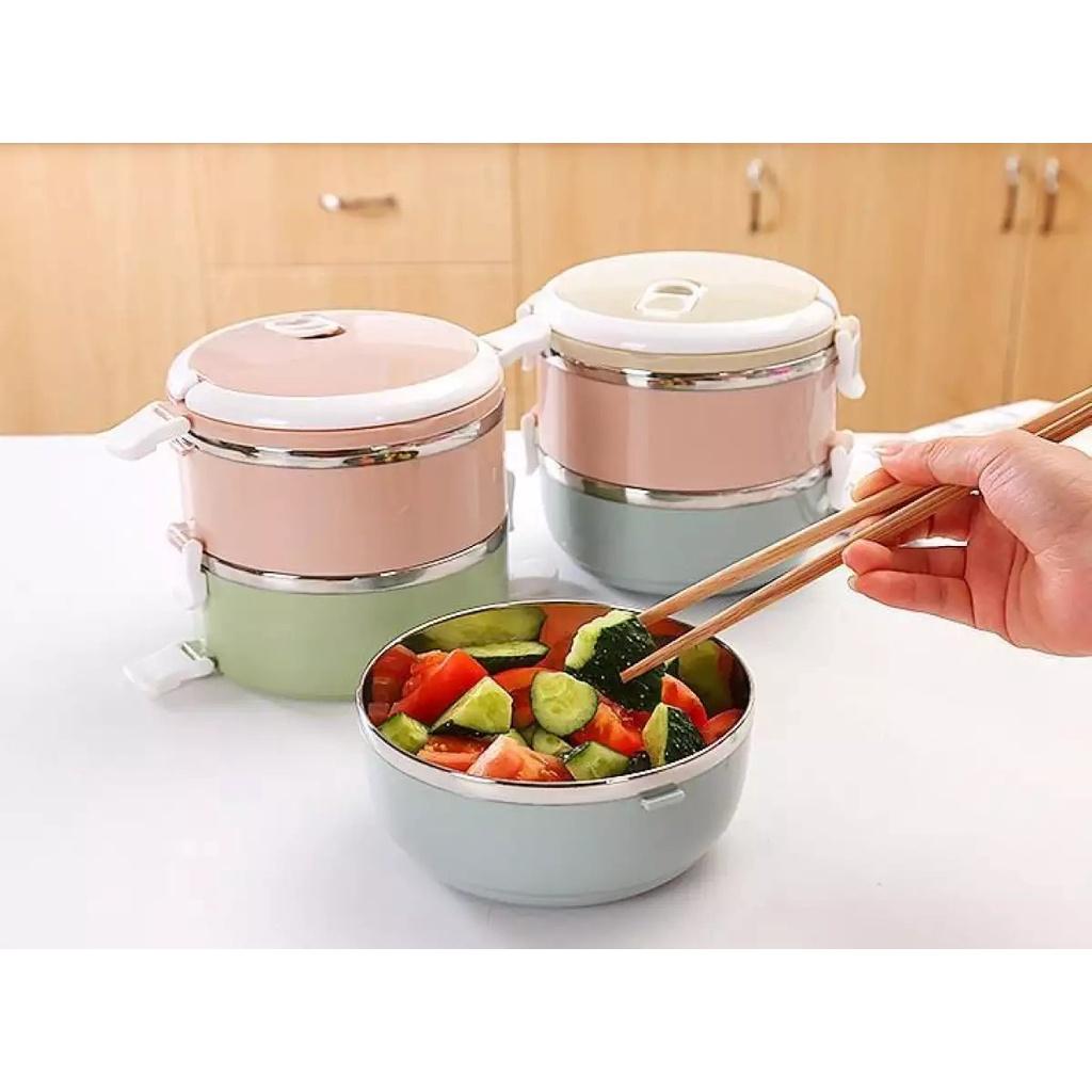 Hộp đựng cơm cặp lồng Lúa Mạch 4 tầng lõi Inox giữ nhiệt