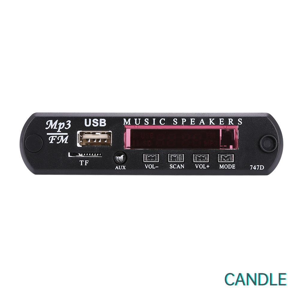 Bảng Mạch Giải Mã Âm Thanh Mp3 Wma 12v Usb Tf Fm Cho Xe Hơi