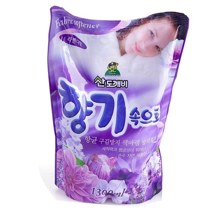 Nước xả Sandokkaebi hương oải hương,gió biển.đại dương,ngan hoa 1,3L (Dạng gói)