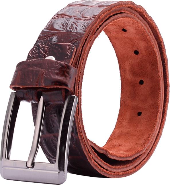 Thắt Lưng Nam Vân Cá Sấu 1 Lớp Huy Hoàng HT4124  - Nâu